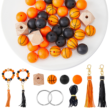 DIY Basketball Keychain Wristlet Making Kit DIY-HY0001-44-1