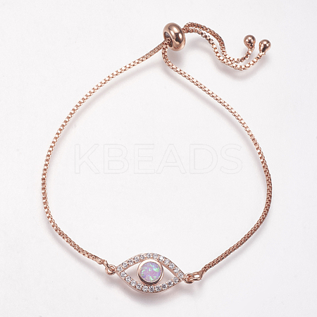 Adjustable Brass Bolo Bracelets BJEW-G593-11RG-D-1