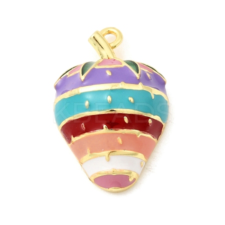 Brass Enamel Pendants KK-F929-07B-G-1