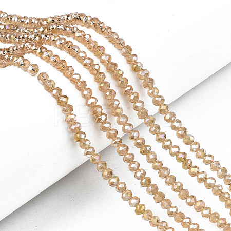 Electroplate Glass Beads Strands EGLA-A034-T10mm-B23-1
