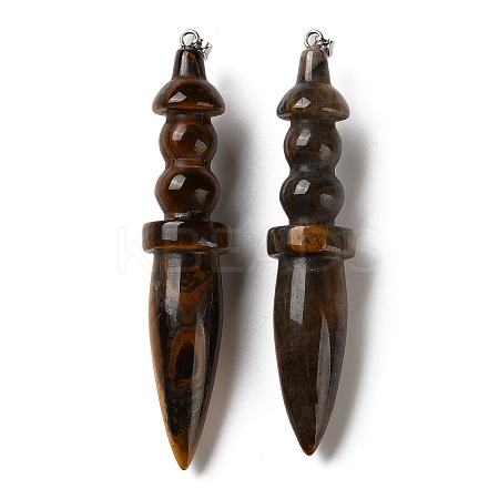 Natural Tiger Eye Big Pendants G-H338-03P-04-1
