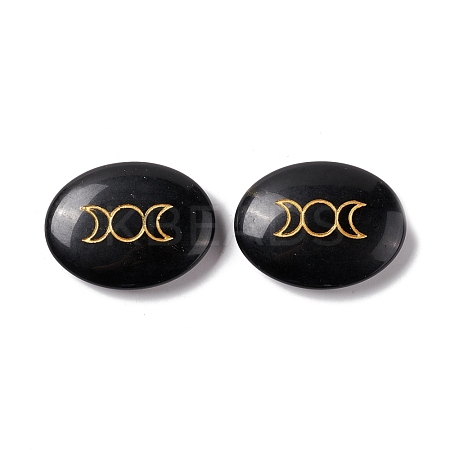 Natural Obsidian Healing Massage Palm Stones G-E579-03D-1