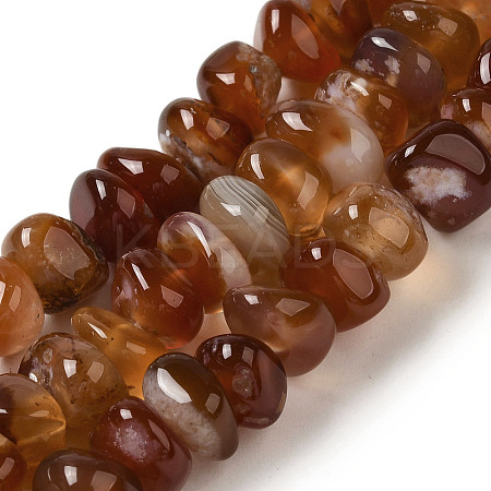Natural Red Agate Beads Strands G-NH0017-C01-01-1