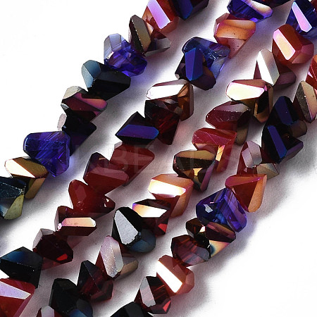 Electroplate Glass Beads Strands X-EGLA-N002-06A-1