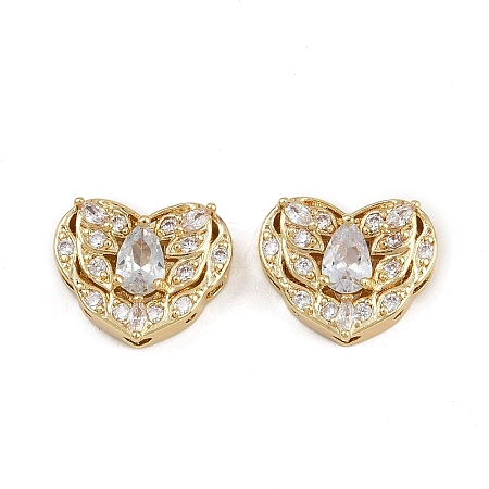 Brass Pave Cubic Zirconia Multi-strand Links ZIRC-F145-08G-01-1