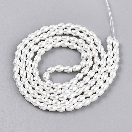 Baking Paint Pearlized Glass Pearl Bead Strands X-HY-T002-01C-01-1