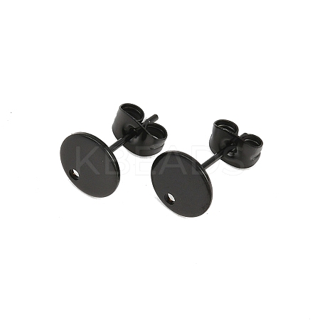 Ion Plating(IP) 304 Stainless Steel Stud Earring Findings STAS-P198-25-8mm-B-1
