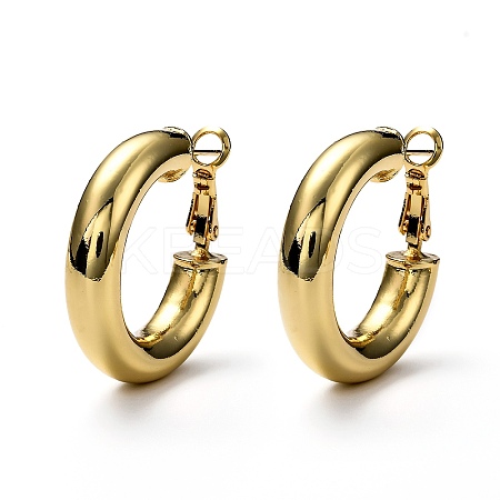 Brass Chunky Small Huggie Hoop Earrings for Women EJEW-SZ0001-46-1