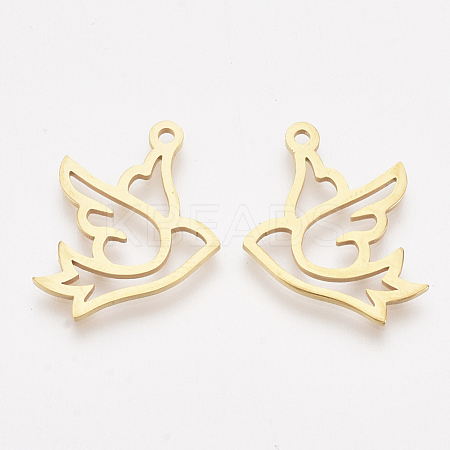 201 Stainless Steel Pendants STAS-T045-43G-1