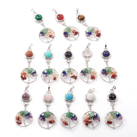 Natural & Synthetic Mixed Big Pendants G-I278-02-1