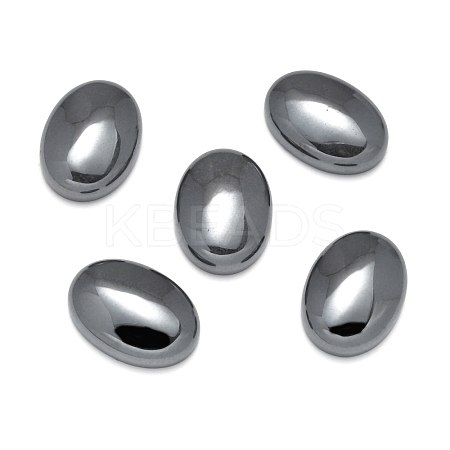 Non-magnetic Synthetic Hematite Cabochons G-P162-04-18x25mm-01-1