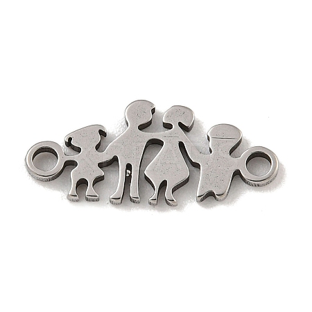 201 Stainless Steel Connector Charms STAS-S146-03P-1
