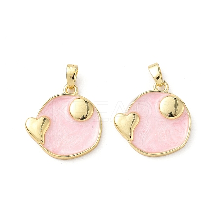 Brass Enamel Pendants KK-P334-03G-01-1
