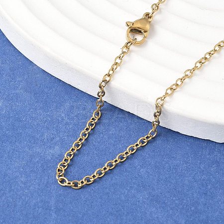 Trendy Unisex 304 Stainless Steel Cable Chain Necklaces NJEW-L043-16G-1