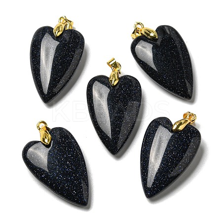 Synthetic Blue Goldstone Pendants G-E570-01G-15-1