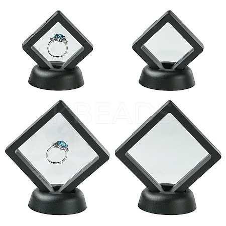 4Pcs 2 Styles Plastic 3D Floating Frame Display Holder ODIS-FS0001-02B-1