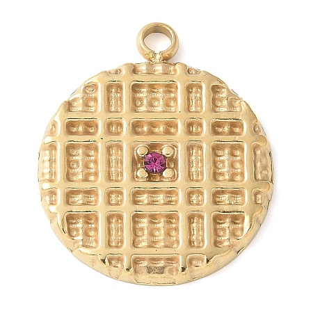 Ion Plating(IP) 304 Stainless Steel with Rhinestone Charms STAS-Q345-02G-01-1