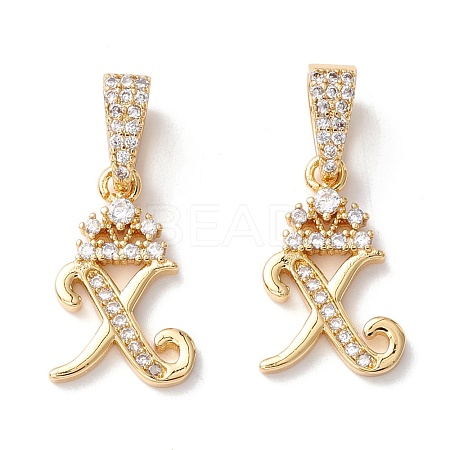 Eco-Friendly Brass Micro Pave Cubic Zirconia Pendants KK-K265-01G-X-1