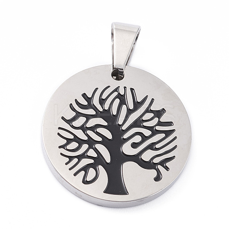304 Stainless Steel Pendants STAS-Z027-02F-P-1