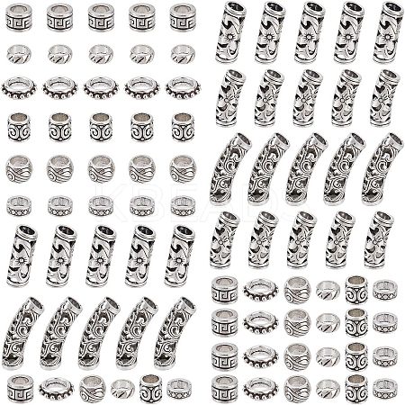 Tibetan Style Alloy Beads TIBEB-NB0001-10AS-1