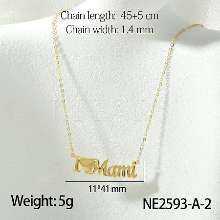 Mother's Day Brass Pendant Necklaces FS-WG67A5B-02-1