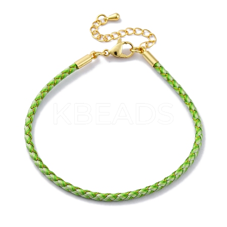 Polyester Cord Braided Bracelet Makings MAK-Z003-01G-31-1