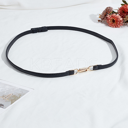 PU Leather Waist Belt with Alloy Buckles AJEW-LP0007-46B-1