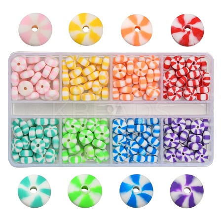 224Pcs 8 Colors Handmade Polymer Clay Beads CLAY-YW0001-53-1