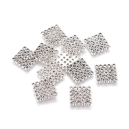 Tibetan Style Filigree Links TIBEP-EA166YKG-AS-LF-1