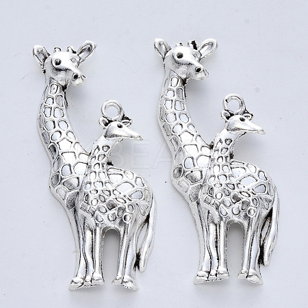 Tibetan Style Alloy Big Pendants TIBE-R316-019AS-RS-1