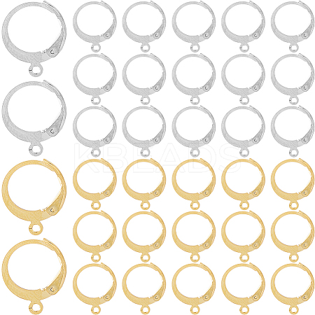 2 Colors 304 Stainless Steel Leverback Earring Findings STAS-SP0001-09B-1