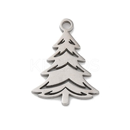 Anti-Tarnish Christmas 201 Stainless Steel Pendants STAS-Q015-10P-1