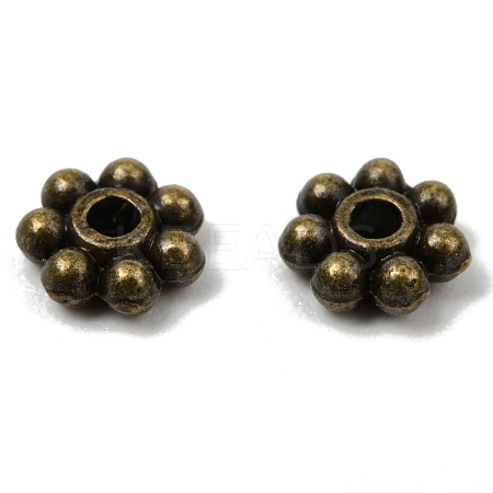 Tibetan Style Alloy Beads Daisy Spacer Beads LF1249Y-01AB-RS-1