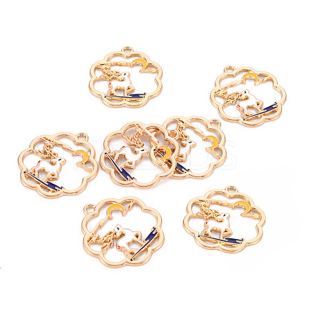 Eco-Friendly Alloy Enamel Pendants LS-ENAM-T011-61-NR-1