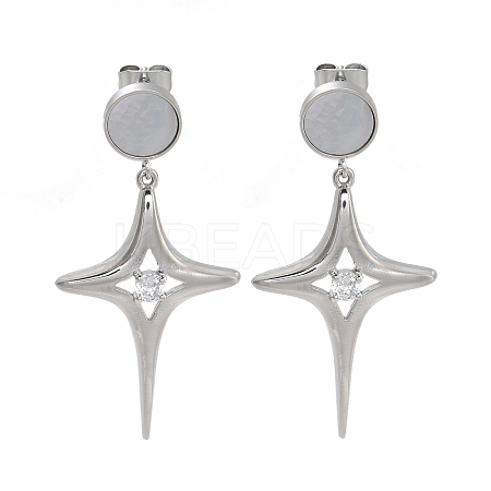 304 Stainless Steel Stud Earrings EJEW-K281-11P-1