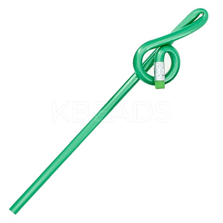 Solid Color Plastic Imitation Wood Pencil PW-WG47441-02-1