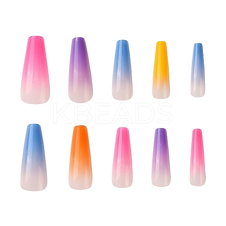 ABS Plastic Full Cover Press On False Nails DIY-CJC0006-14-1