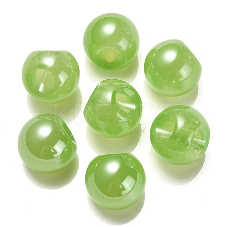 Opaque Acrylic Beads OACR-G012-03G-1