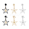 3 Pairs 3 Colors Brass Clip-on Earrings EJEW-FI0002-71-1