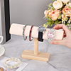 Wood & Velvet T Bar Bracelet Display Stands ODIS-WH0061-40B-3