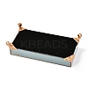 Flannelette & Wooden Rectangle Jewelry Displays Stand LS-ODIS-A010-13-2