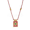 Brass and Enamel Pendant Necklaces FS-WG2CA9F-07-2