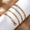 PVD Vacuum Plating 304 Stainless Steel Herringbone Chain Necklaces X-NJEW-F227-02G-04-4