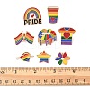 8Pcs 8 Styles Pride Rainbow Theme Enamel Pins JEWB-FP0001-03-4