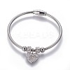 304 Stainless Steel Charms Bangles BJEW-P258-06-3