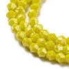 Opaque Solid Color Electroplate Glass Beads Strands GLAA-F029-P4mm-C05-3