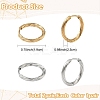 2 Pairs 2 Colors 304 Stainless Steel Twist Hoop Earrings for Women EJEW-YW0001-15-2