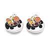 Halloween Theme Alloy and Enamel Pendants ENAM-T021-31F-01P-1