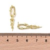 Brass with Cubic Zirconia Stud Earring Findings KK-B087-07G-3