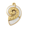 304 Stainless Steel White Enamel Pendants STAS-I322-80A-G-1